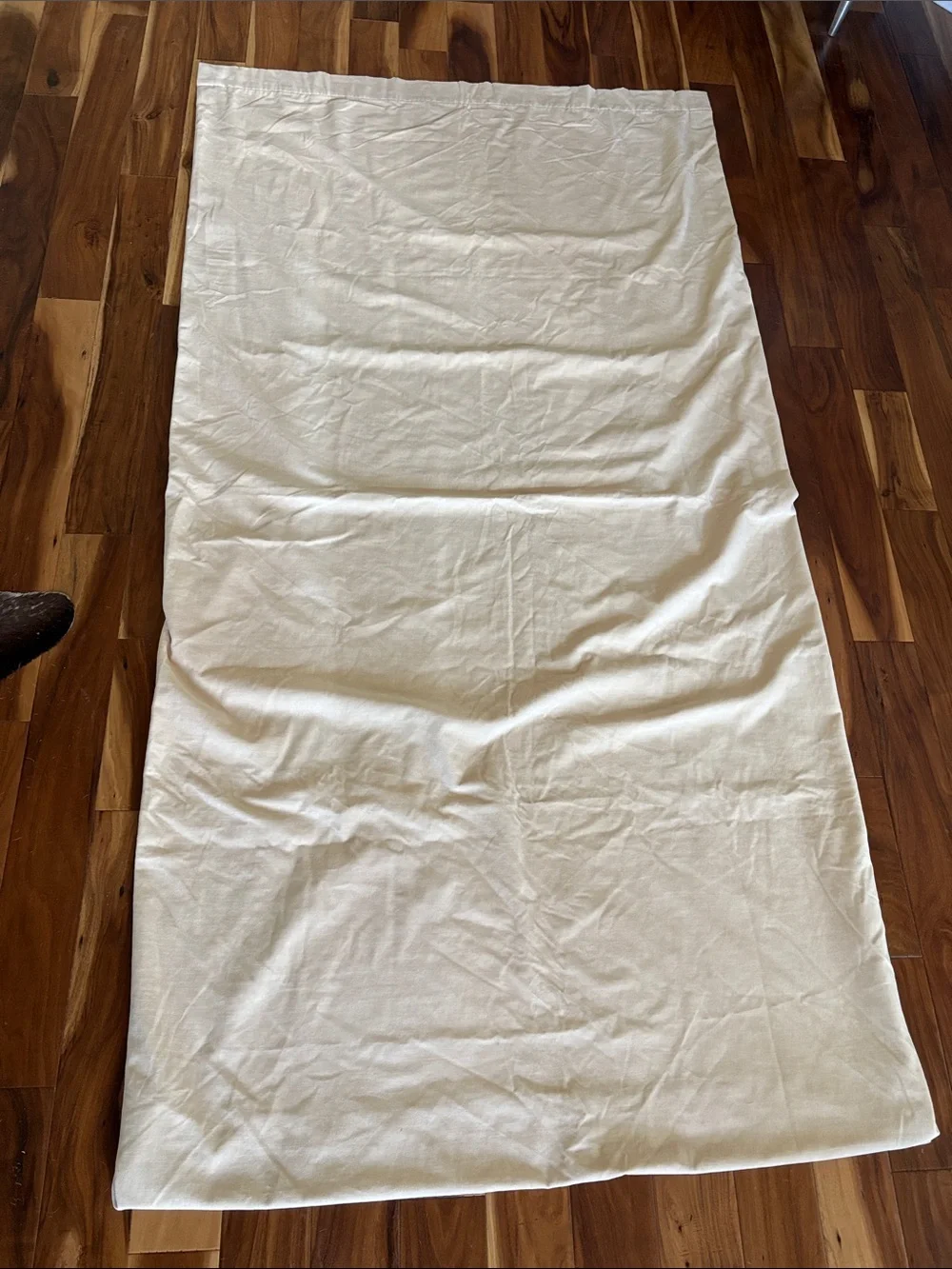 Restoration Hardware COTTON VELVET DRAPERY Panel Drapes ROD POCKET Sand 50”x92”